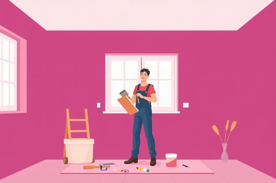 Intérieur rénové après travaux de peinture à Lys-lez-Lannoy